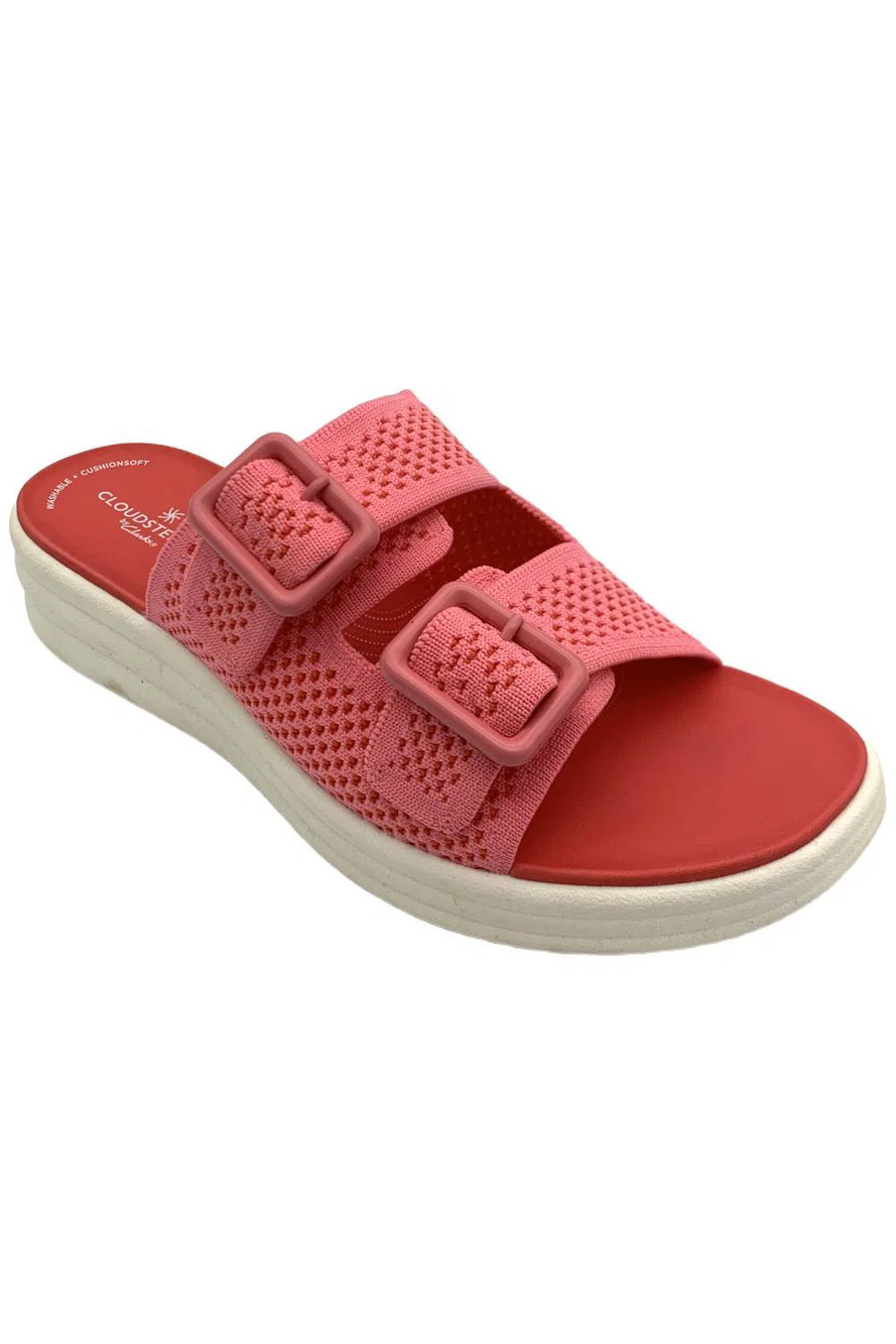 Clarks Cloudsteppers Women's Drift Faye Slip-On Sandal Pink - Wide
